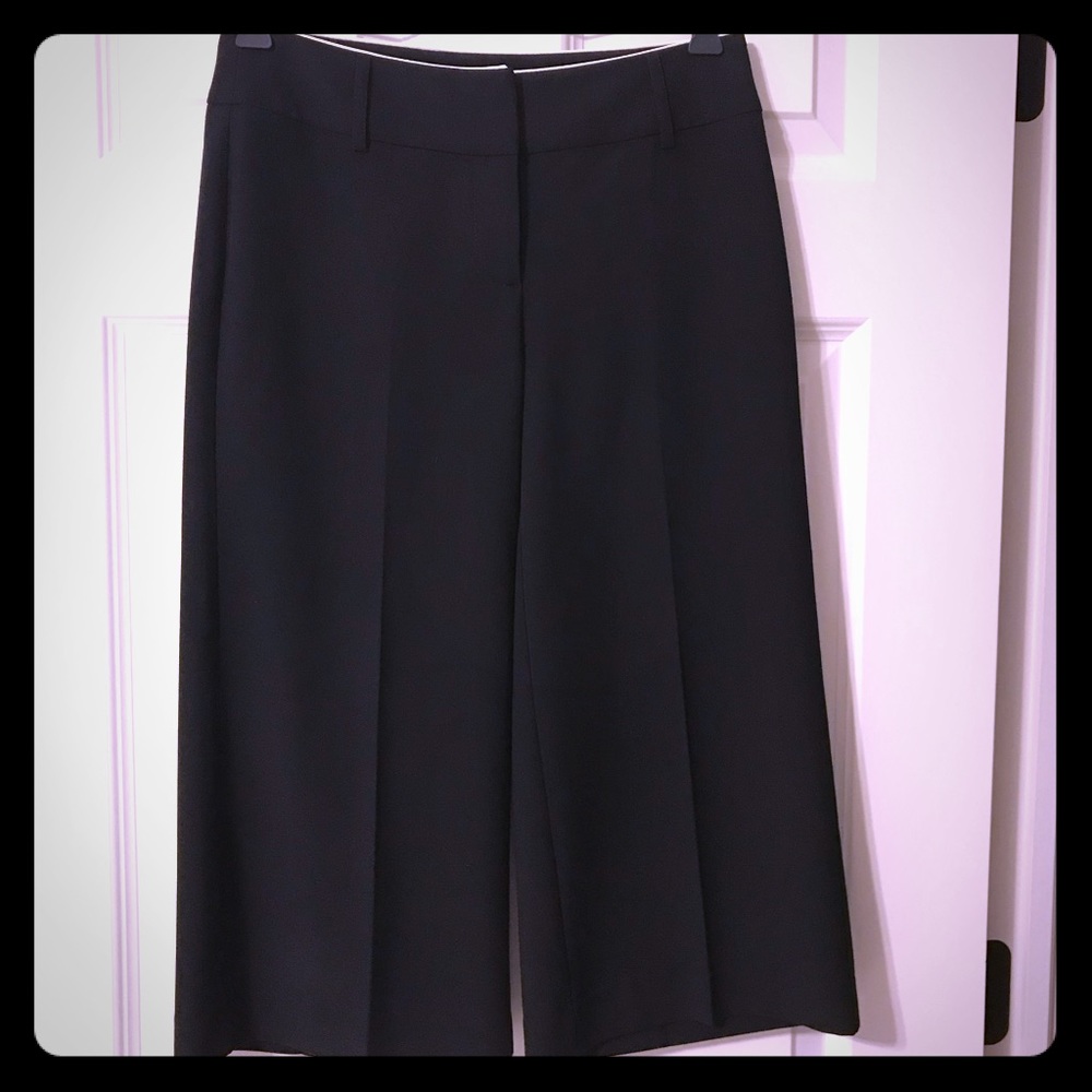 WHBM wide leg cropped dress pants, sz 0